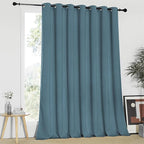 NICETOWN Blackout Patio Curtains 100 x 95 Inches Long for Sliding Door Extral Wide Blackout Curtain Panels Thermal Insulated Room Divider - Grommet Top, 100" W x 95" L, 1 Panel, Smoky Blue