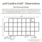 Garden Grid Watering System | Raised Garden Bed Drip Irrigation System – But Better | Pre-Assembled, Waters Every Plant Evenly, 2-Minute Setup | Square Foot Gardening Grid | US-Made (Cornerless, 4x8)