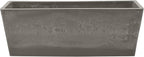 Arcadia Garden Products PSW U45CT Plastic/Stone/Wood Composite Simplicity Window Box, No Drainage Hole (Drillable), 17.5" x 7" x 6", Cement Color