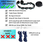 Gold Armour Camping Hammock - XL Double Hammock Portable Hammock Camping Accessories Gear for Outdoor Indoor with Tree Straps, USA Based Brand (Turquoise and Seafoam)