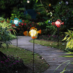 Fish 3Pack 21.3''H Outdoor Figurine Lights, Multicolor Clownfish Solar Garden Decor with Led Lights, Decorative Garden Stake for Yard, Patio, Lawn