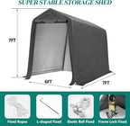 6' x 7' Outdoor Storage Shelter Shed- Heavy Duty Storage Tent - Image 2