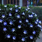 Indoor String Lights, 33ft 100 LED Blue Cherry Blossom Flowers, 8 Modes