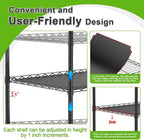 Abimars 5-Tier Greenhouse with Grow Light, Shelf Height Adjustable Metal Plant Shelf with PVC Cover and Wheels, Includes 5-Pack 2900K Full Spectrum Plant Lights, 21x60x80inch