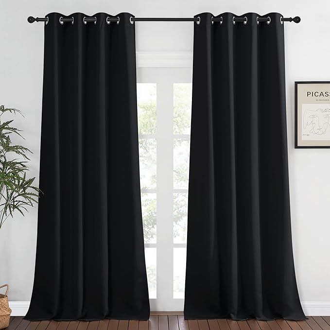 Blackout Bedroom Window Curtain Drape – 52 By 120 Inches, 120in
