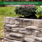 Raised Garden Bed Outdoor Tan/Brown Ledgestones Composite Polyurethane Natural Look Stone Garden Planter Box (4-Pack)