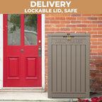 55 Gallon Package Delivery Box for Outside,Weather Resistant UV Protection Resin Outdoor Storage Parcel Box for Porches, Front Door,Balconies,Garages
