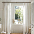 2 Pack Retro Silver Curtain Rods Set for Windows 28 to 48 Inches Adjustable Length Heavy Duty 1" Diameter Window Curtain Rod with Decorative Finials for Outdoor Bedroom Kitchen Living Room Farmhouse