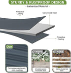 6x2x2ft Raised Garden Bed - Galvanized Deep Root Planter Boxes Outdoor with Wing Nuts and Safety Edges for Gardening Vegetables, Flowers, Herbs, Succulents - Gray