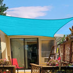 SUNLAX Sun Shade Sail 8' x 10' Turquoise Blue Rectangle Canopy Sail Shade Cover UV Block Permeable Sunshade Outdoor for Patio Backyard (We Make Custom Size)