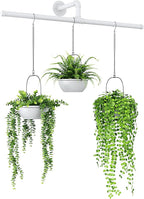 Bamworld Hanging Planters for Indoor Plants Plant Hanger Indoor Hanging Plant Holder Window Plant Shelves Metal Rod(Pot&Plant Not Included) 35.8in White