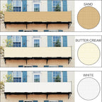LOVE STORY Custom Size 3'x30' Butter Cream Balcony Privacy Screen,UV Block Privacy Fence Screen,90% Shield for Outdoor Pool Garden Apartment Railing