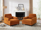 Chaise Lounge Chair Indoor with Adjustable Backrest, Upholstered Mid-Century Reading Chair, Oversized Accent Armchair for Living Room & Bedroom, Comfy Single Sofa Chair, Modern Living Room Chair