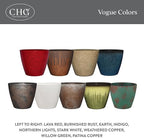 Classic Home and Garden Premiere Collection Planter Vogue, 8", Patina Copper