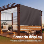 Universal Pergola Replacement Canopy Outdoor Canopy Shade Cover Waterproof Shade Top Cover for Outdoor Patio Porch Backyard(16 x 10 ft,Coffee)