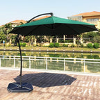 Tangkula 4PCS Cantilever Offset Patio Umbrella Base Weight Stand, 195lbs Triangle Shaped Sand Water Filled Weight Outdoor Umbrella Base Plate w/Easy-Fill Spouts, Funnel, Concave Handles