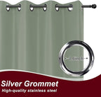 HolidayIdeas Grommet Outdoor Curtains for Patio Waterproof 8 Pcs All Weather Balcony Outside Curtain Drapes for Apartments, Gazebo, Pergolas, Porch, 54x84 Inch, Sage Green