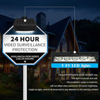 (Set of 2) Solar Power Deck LED Light Clip-On Yard Security Sign Spotlight (Large Capacity Battery, Max14 Hours Working)