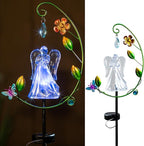 Solar Angel Light for Cemetery Decor - Color Changing Memorial Gift, Outdoor Garden Stake Light for Grave, Yard, Patio - Waterproof Sympathy Decoration with LED