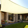 LOVE STORY Custom Size 5'x8' Butter Cream Sun Shade Sail Rectangle UV Block Canopy Patio Sail Sunshades Fabric for Outdoor Garden Carport (We Make Custom Size)