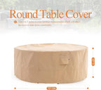 WJ-X3 Round Patio Furniture Cover, Waterproof, UV Resistant, Anti-Fading - Image 7