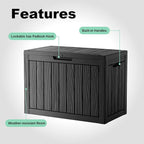 45 GallonOutdoor Storage Box, Resin Deck Boxes Waterproof, IndoorOutdoor Bin - Image 6