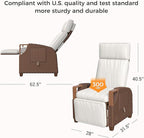 Grand patio Outdoor Recliner with Independent Adjustable Back and Footrest, Air Pump 150° Lay Flat Reclining Chair Removable Olefin Cushion Flip-Up Table Wicker Creamy White 1PC
