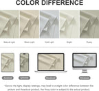 RYB HOME Patio Curtains Outdoor - Exterior Drapes Waterproof Windproof Curtains for Porch Gazebo Pergola Shower Pool Outside Deck, Width 52 x Length 84, 1 Panel, Beige