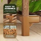 Bamworld Tall Plant Stand Indoor Wood Plant Shelf Outdoor Tiered Plant Rack for Multiple Plants 4 Tiers 10 Pots Ladder Plant Holder Plant Table for Plant Pots Boho Home Decor for Gardening Gifts