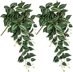 Artificial Wandering Jew Hanging Plant, 2 Pack, 26-Inch Green PVC