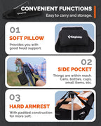 KingCamp Hammock Chair with Footrest – Heavy Duty Swinging Rocking Camping Chairs for Adults up to 400lbs, Folding Portable Oversized Rocker with Cup Holder & Pillow for Outdoor Beach Lawn RV Sports