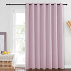 NICETOWN Room Darkening Baby Pink Curtains W100 x L84 for Sliding Door, Grommet Thermal Insulated Light Blocking Window Treatments for Bedroom/Living Room, 1 Panel