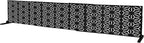 Oakland Living 6 ft. X 4 ft. Black Freestanding Metal Privacy Screen Room Divider