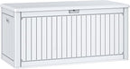 YITAHOME 260 Gallon Large Deck Box with Divider & Side Handles, Outdoor Double-Wall Storage for Patio Furniture Cushions, Garden Pool Accessories, Waterproof & Lockable