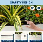 Garvee 2 Pack Galvanized Raised Garden Beds - 4x2x2ft Planter Box for Vegetables, Flowers, Rust-Resistant Garden Box, Easy Assembly Raised Beds, Durable Planters for Outdoor Plants, Beige