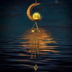 Moon Solar Lights Wind Chimes for Outside Gift for Women,Mom and Grandma Birthday Gifts Large Decor Windchimes Outdoors Gardening Gift for Outdoor Patio Yard Porch Solar Moon Night Lights