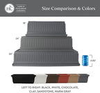 The HC Companies Venetian Window Planter Box w/Drain Plug - Long Planter Box for Windowsills, Balconies & More - Plastic Large Rectangular Planters for Herbs & Flowers (30" Chocolate, Pack of 1)