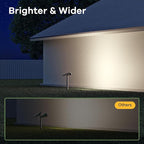 Consciot Solar Spot Lights Outdoor, 4 Pack, White, 600 Lumens, IP65 Waterproof, 6500K Daylight, Solar Landscape Lights for Yard Garden Tree House