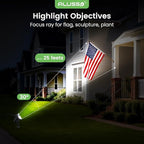 ALUSSO® Solar Landscape Spotlights 3CCT, Dimmable Solar Spot Lights Outdoor, 30° Beam Angle Solar Powered Lights Dusk to Dawn,IP65 Waterproof Flag Pole Solar Light for Yard Pathway Garage Patio,4 Pack