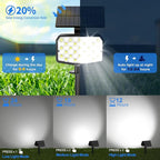 Solar Spot Lights Outdoor Waterproof Adjustable Solar Powered Landscape Lights for Yard 3 Long Time Lighting Modes Spotlights for Pathway Garden Outside Wall Pool Porch- 6 Pack, Cool White