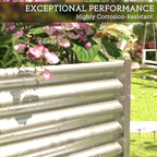 FRIZIONE 3pcs Galvanized Raised Garden Bed Outdoor,Above Ground Garden Bed for Vegetable,Metal Raised Beds for Flower,Steel Raised Beds for Gardening - 36x18 inch