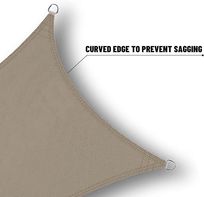 SUNNY GUARD Waterproof Sun Shade Sail 9' x 14' Taupe Rectangle UV Block Sunshade for Backyard Yard Deck Patio Garden Outdoor Activities and Facility(Customized)