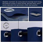 Outdoor Indoor Curtains W52 x L72 for Patio - Weather-resistant Window Panels Privacy Protect Grommet Top Thermal Insulated Home Curtain for Porch Pergola Lawn Garden Hot Tub Area (2 Panels)