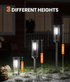 6 Pack Solar Pathway Lights Outdoor,Super Brightness IP65 Waterproof Auto On/Off Solar Path Lights, Garden Solar Powered Landscape Lighting for Outside Yard Garden Driveway Walkway Décor