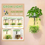 iDavosic.ly Wall Plant Holder with Grow Lights Set of 2 for Indoor Outdoor, Metal Hanger with 2 Hooks, Floating Flower Display Stand for Window, Space Saving & Easy to Assemble (Pots Not Included)
