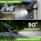 InnoGear Solar Lights Outdoor Waterproof Solar Garden Light for Outside Yard Landscape Lighting Pathway Spot Lights Spotlight Wall Light Auto On/Off, Pack of 2 (White)