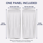 PureFit Outdoor Curtains for Patio Waterproof Weatherproof, UV and Fade Resistant Outside Curtains for Gazebo, Front Porch, Pergola, Sun Blocking Privacy Curtain, 100W x 84L inch, 1 Panel, White