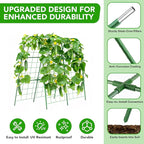 Cucumber Trellis for Raised Bed, U-Shape Garden Trellis for Climbing Plants Outdoor, Metal Arch Vegetables Trellis, Plant Support for Grape Vine Beans Squash Peas Flower