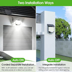 Solar Lights Outdoor Waterproof, 186 Bright LEDs Dusk to Dawn Motion Security Flood Lights with Remote for Outside, Garage,Yard,Patio, 4 Pack