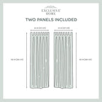 EXCLUSIVE HOME Cabana Solid Indoor/Outdoor Light Filtering Hook-and-Loop Tab Top Curtain Panel Pair, 54"x120", Winter White